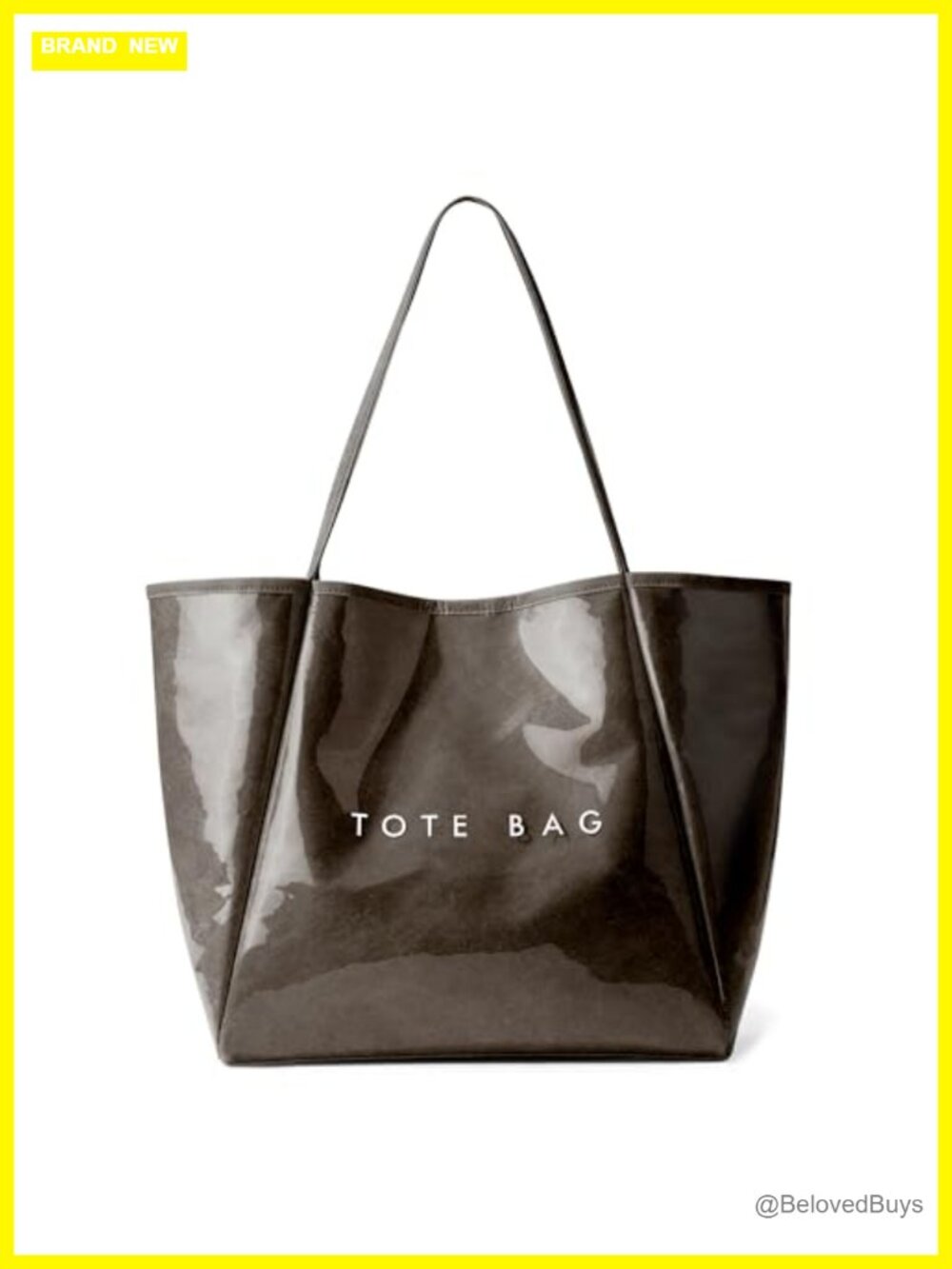 PVC Large Clear Kraft Paper Tote Bag Women Travel Beach